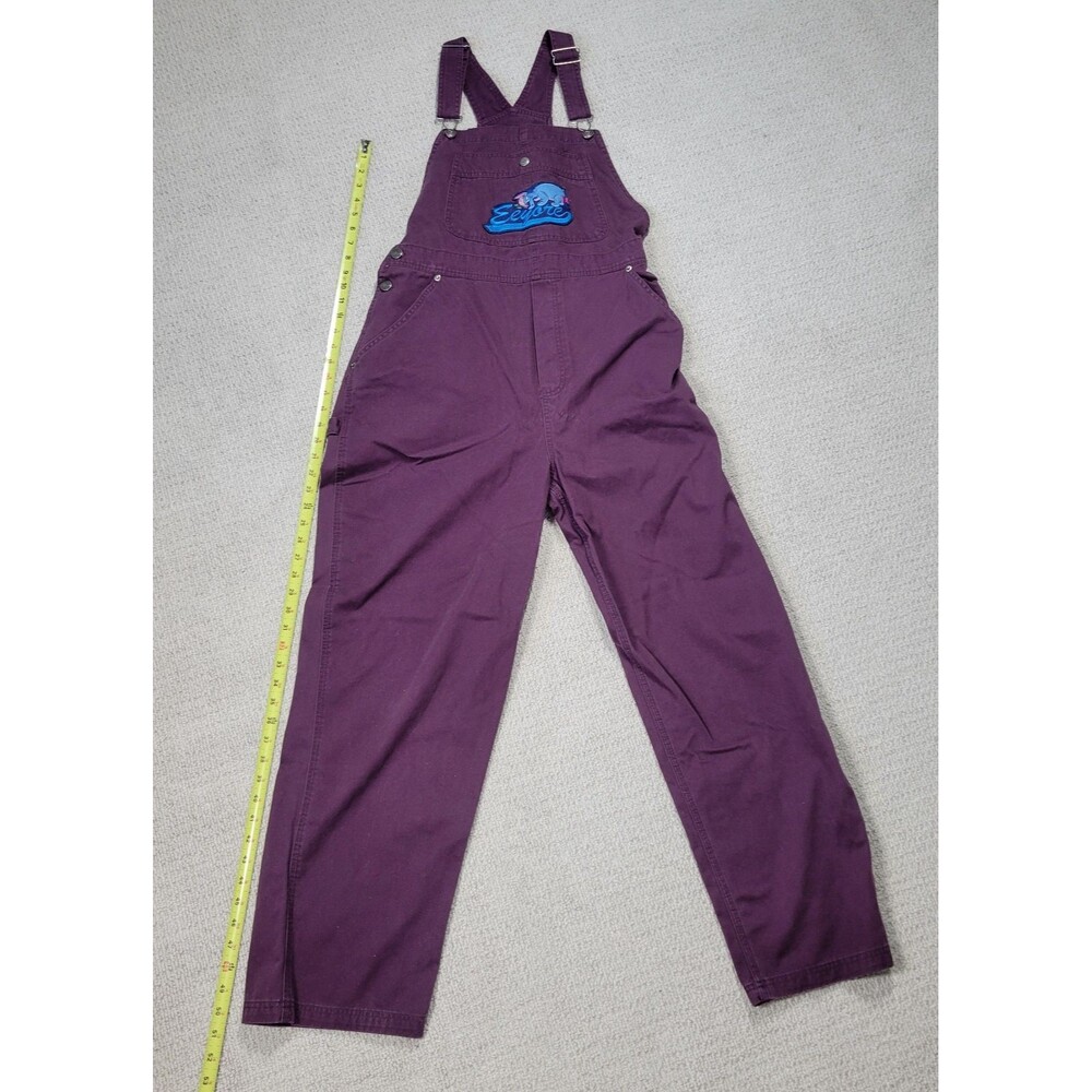 VINTAGE Disney Eeyore Bib Overall Denim Pants Size XL Purple Winnie the Pooh 90s - Picture 9 of 14